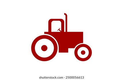 Color Tractor Vehicle Icon or Logo Design 