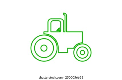 Color Tractor Vehicle Icon or Logo Design 