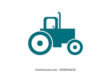 Color Tractor Vehicle Icon or Logo Design 