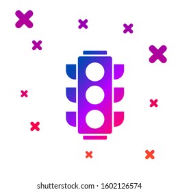 Color Traffic light icon isolated on white background. Gradient random dynamic shapes. Vector Illustration
