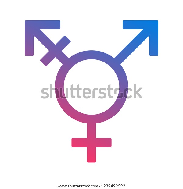Color Transgender Trans Gender Dysphoria Symbol Stock Vector (Royalty ...