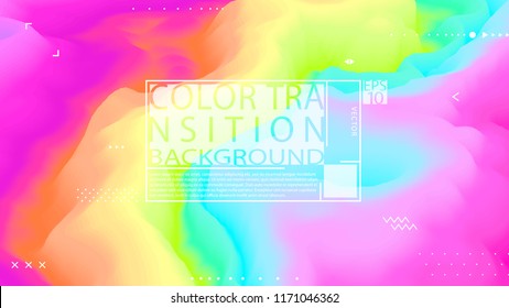 Color transition background. Poster design. Banner temolate. Splash. Motion. Trendy backdrop. Modern illustration. Futuristic. Stylish concept. Flyer. Poster.