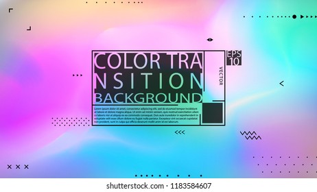 Color transition background. Poster design. Banner temolate. Splash. Motion. Trendy backdrop. Modern illustration. Futuristic. Stylish concept. Flyer. Poster.