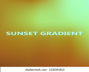 Color transition texture. Retro color gradient background for card or banner. Gradient background with color transitions. Neon effect vector backdrop.Blurred Illustration in orange light green colors