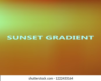 Color transition texture. Retro color gradient background for card or banner. Gradient background with color transitions. Neon effect vector backdrop.Blurred Illustration in orange light green colors