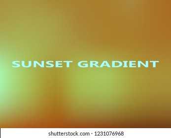 Color transition texture. Retro color gradient background for card or banner. Gradient background with color transitions. Neon effect vector backdrop.Blurred Illustration in orange light green colors