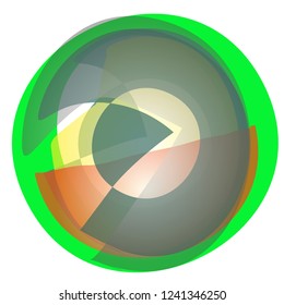 Color translucent circles with selected segments