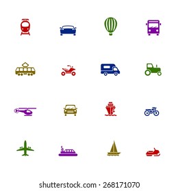 Color transport icons