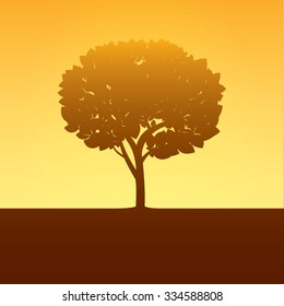 Color Tree. Vector Illustration.