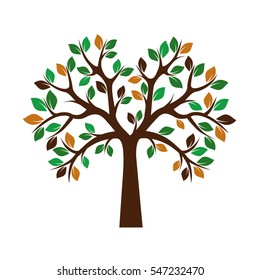 Color Tree. Vector Illustration.