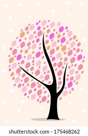Color tree vector isolated