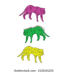 Tendencia de color líneas de animales
