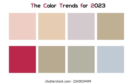 The Color Trends for 2023, vector file