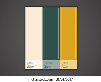 Color trends of the new year. Vector illustration with presentation of color trends in 2021.