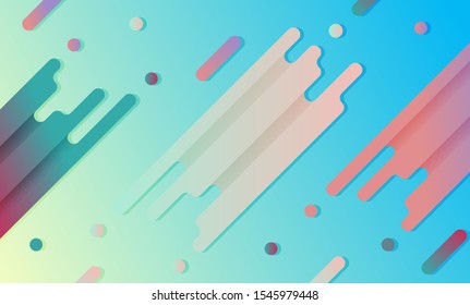 fondo degradado de diseño en color, formas geométricas modernas con sombra, composición abstracta con líneas diagonales, puntos y formas redondeadas, ilustración vectorial.