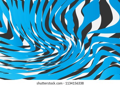 Color Trendy Twisted Lines Horizontal Background, Optical Illusion, Optical Art Abstract Background Wave Design  Ideal for Fabric, Wrapping Paper, Brochure, Leaflet, Flyer, Abstract Geometric Element