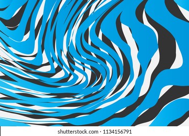 Color Trendy Twisted Lines Horizontal Background, Optical Illusion, Optical Art Abstract Background Wave Design  Ideal for Fabric, Wrapping Paper, Brochure, Leaflet, Flyer, Abstract Geometric Element