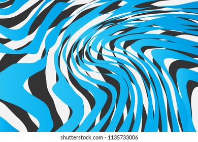 Color Trendy Twisted Lines Horizontal Background, Optical Illusion, Optical Art Abstract Background Wave Design  Ideal for Fabric, Wrapping Paper, Brochure, Leaflet, Flyer, Abstract Geometric Element