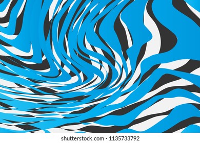 Color Trendy Twisted Lines Horizontal Background, Optical Illusion, Optical Art Abstract Background Wave Design  Ideal for Fabric, Wrapping Paper, Brochure, Leaflet, Flyer, Abstract Geometric Element