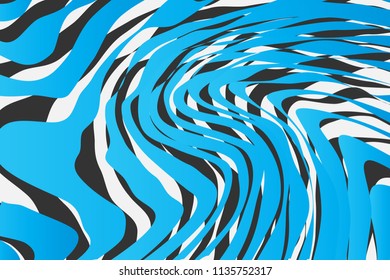 Farbtrendy geflochtene Linien, horizontaler Hintergrund, optische Illusion, abstrakte Optik-Hintergrundwave-Design ideal für Stoffe, Umschlagpapier, Broschüre, Broschüre, Flugblatt, abstraktes geometrisches Element