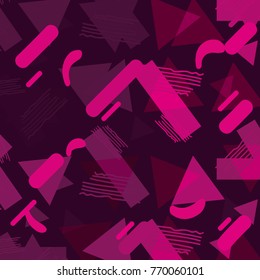 color triangle with abstract figures style background