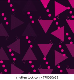 color triangle memphis style abstract background