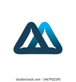 color triangle modern logo design