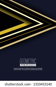 
Color triangle on a dark background. Abstract vector background.