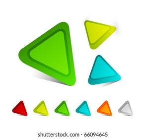 Color triangle vector tags