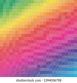 color triangles background. abstract vector geometric design. layout for presentation, advertising.  polygonal style.  green, red, yellow, pink,purple, blue, violet  color