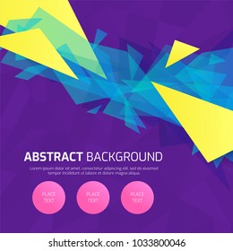 Color triangles background, modern geometric abstract background with copy space vector illustration.