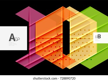 Fondo de los triángulos de color, fondo abstracto geométrico moderno