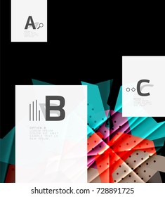Fondo de los triángulos de color, fondo abstracto geométrico moderno