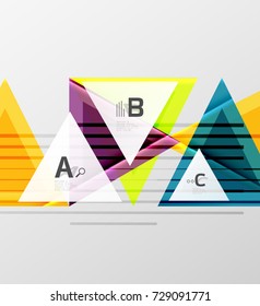 Farbdreiecke, Hintergrund, moderner, abstrakter geometrischer Hintergrund