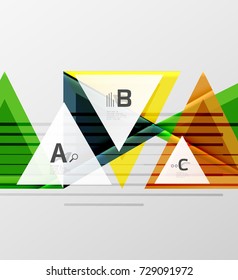 Color triangles background, modern geometric abstract background