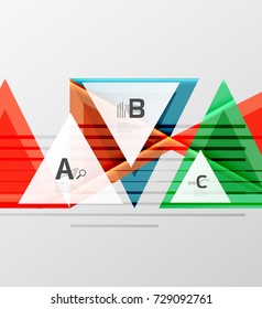 Color triangles background, modern geometric abstract background