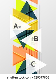 Color triangles background, modern geometric abstract background