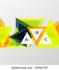 Color triangles background, modern geometric abstract background