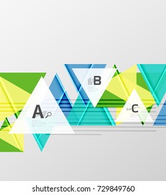 Color triangles background, modern geometric abstract background