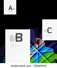 Fondo de los triángulos de color, fondo abstracto geométrico moderno