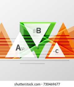 Farbdreiecke, Hintergrund, moderner, abstrakter geometrischer Hintergrund
