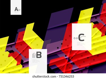 Color triangles background, modern geometric abstract background