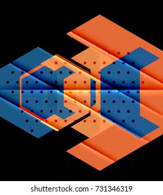Farbdreiecke, Hintergrund, moderner, abstrakter geometrischer Hintergrund