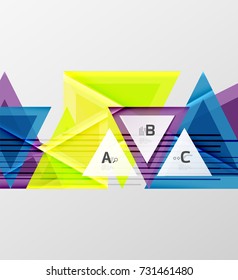Color triangles background, modern geometric abstract background