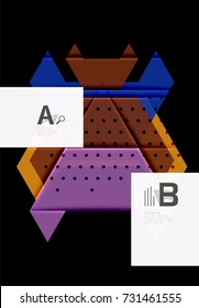 Color triangles background, modern geometric abstract background
