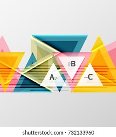 Color triangles background, modern geometric abstract background