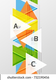 Fondo de los triángulos de color, fondo abstracto geométrico moderno
