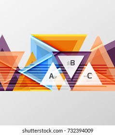 Fondo de los triángulos de color, fondo abstracto geométrico moderno