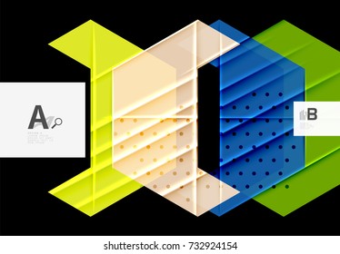 Color triangles background, modern geometric abstract background