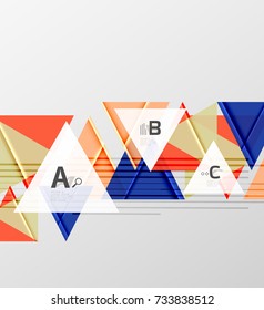 Color triangles background, modern geometric abstract background